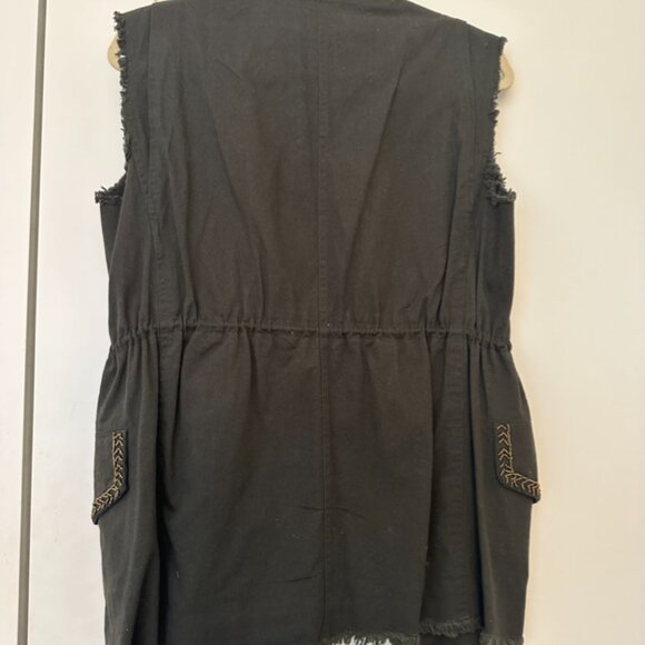 Zara Gold Beaded Military Vest, NWT, Olive Green, Size XS - Picture 12 of 13